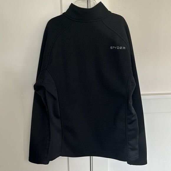 Spyder Men’s Outbound Black Jacket Outdoors Performance Fleece Lined Size L EUC - Picture 4 of 14